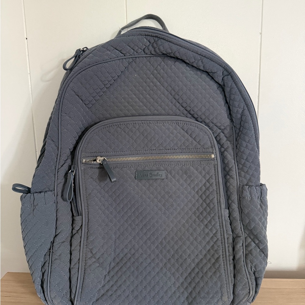 Vera Bradley Gray Quilted Backpack